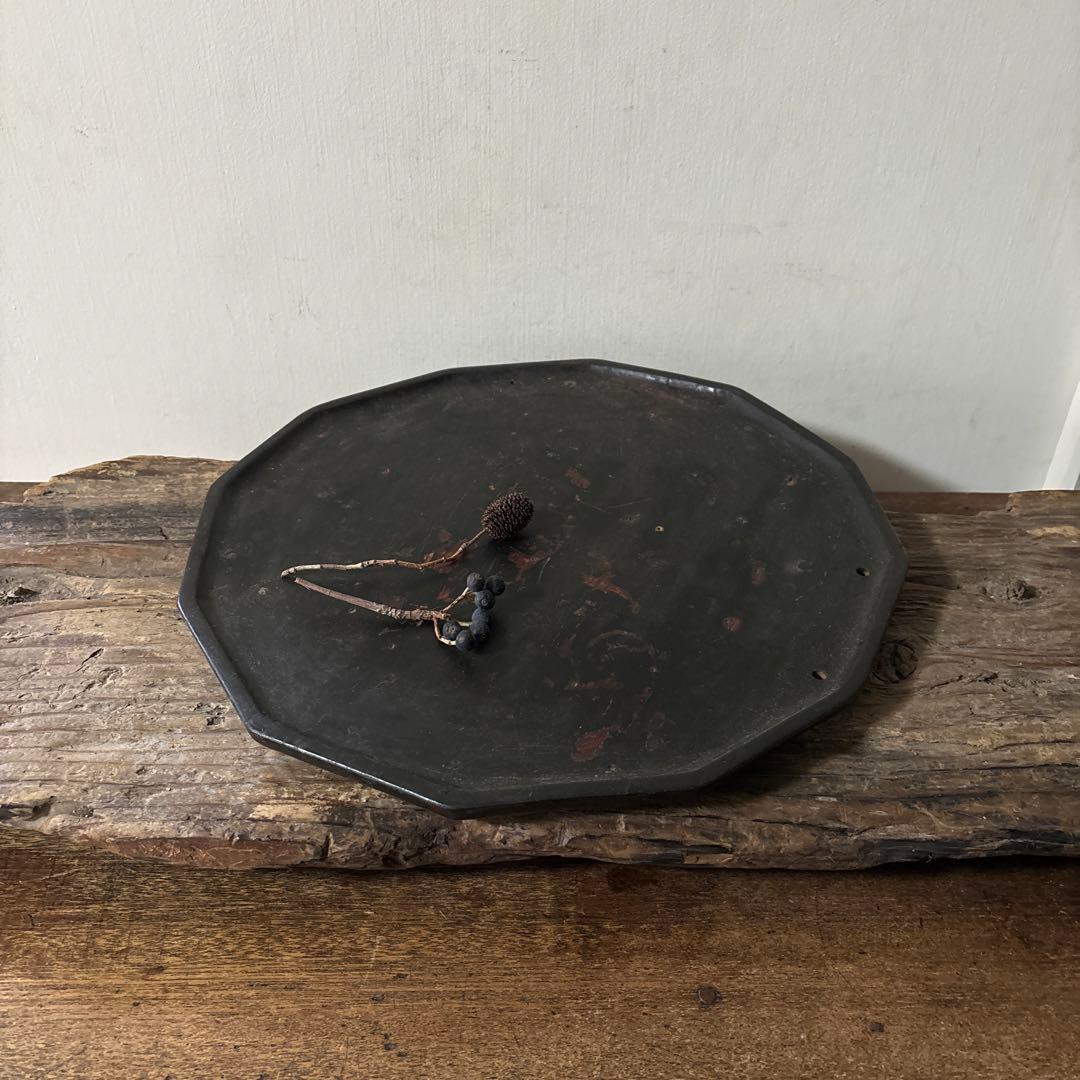 李朝　薬用　十二角膳天板　その61 古道具.韓国骨董. Antique.酒器盆