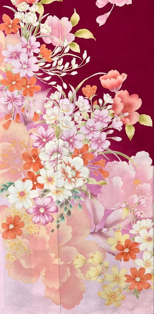 振り袖　フルセット　長襦袢付　金彩加工　刺繍　結婚式　長尺袋帯　成人式　716