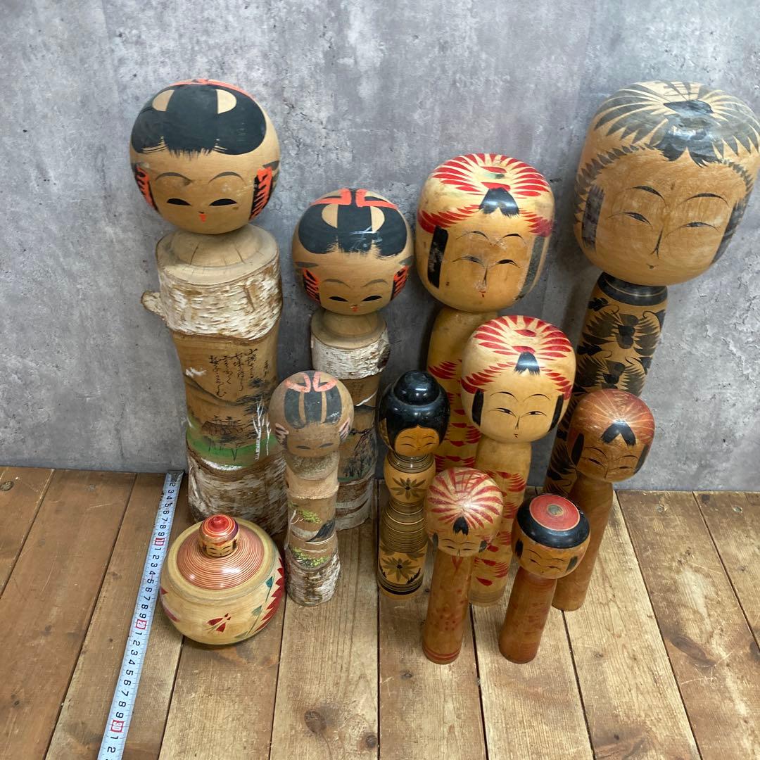 D-3 【希少】伝統こけし 11点セット まとめ売り（白樺・山形・鳴子など）