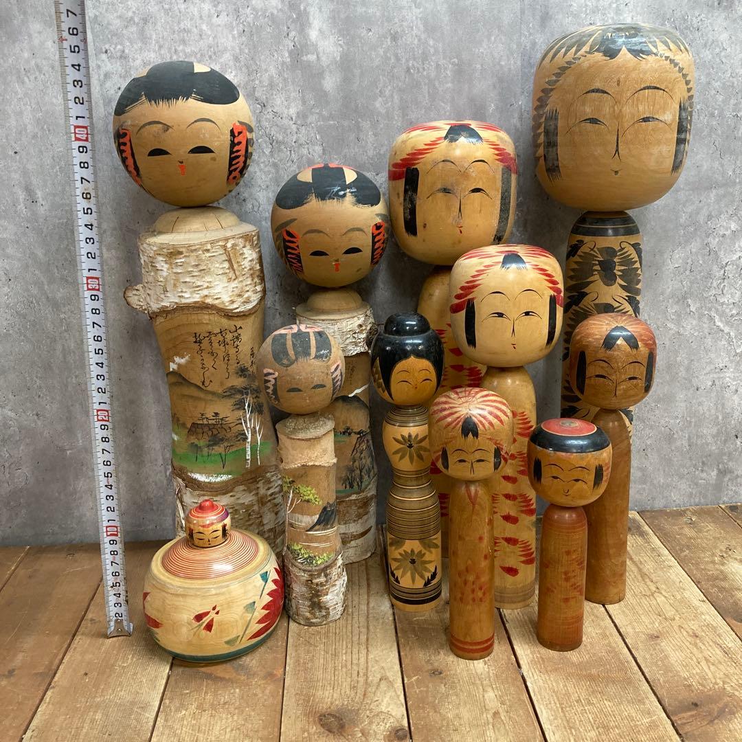 D-3 【希少】伝統こけし 11点セット まとめ売り（白樺・山形・鳴子など）