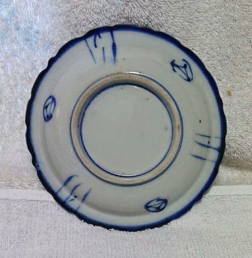 古伊万里染付輪花4寸皿5客A478