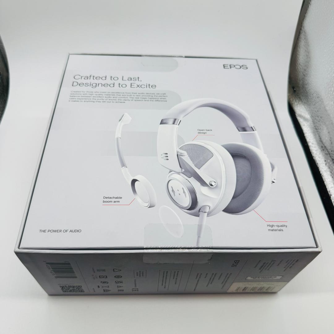 EPOS H6PRO ゲーミングヘッドセット 有線 開放型 ホワイト 付属品完備