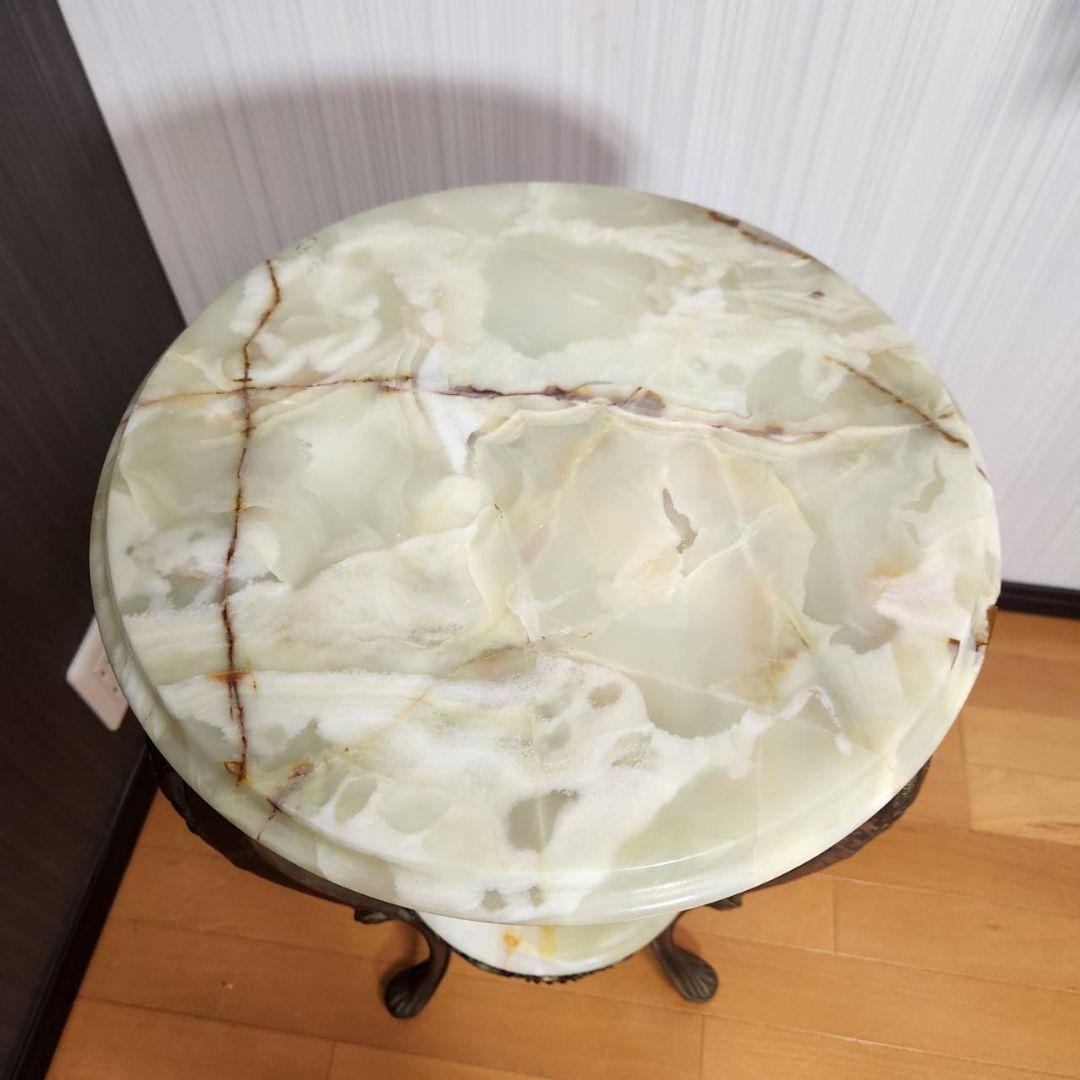 アンティーク家具 大理石 2段 サイドテーブル