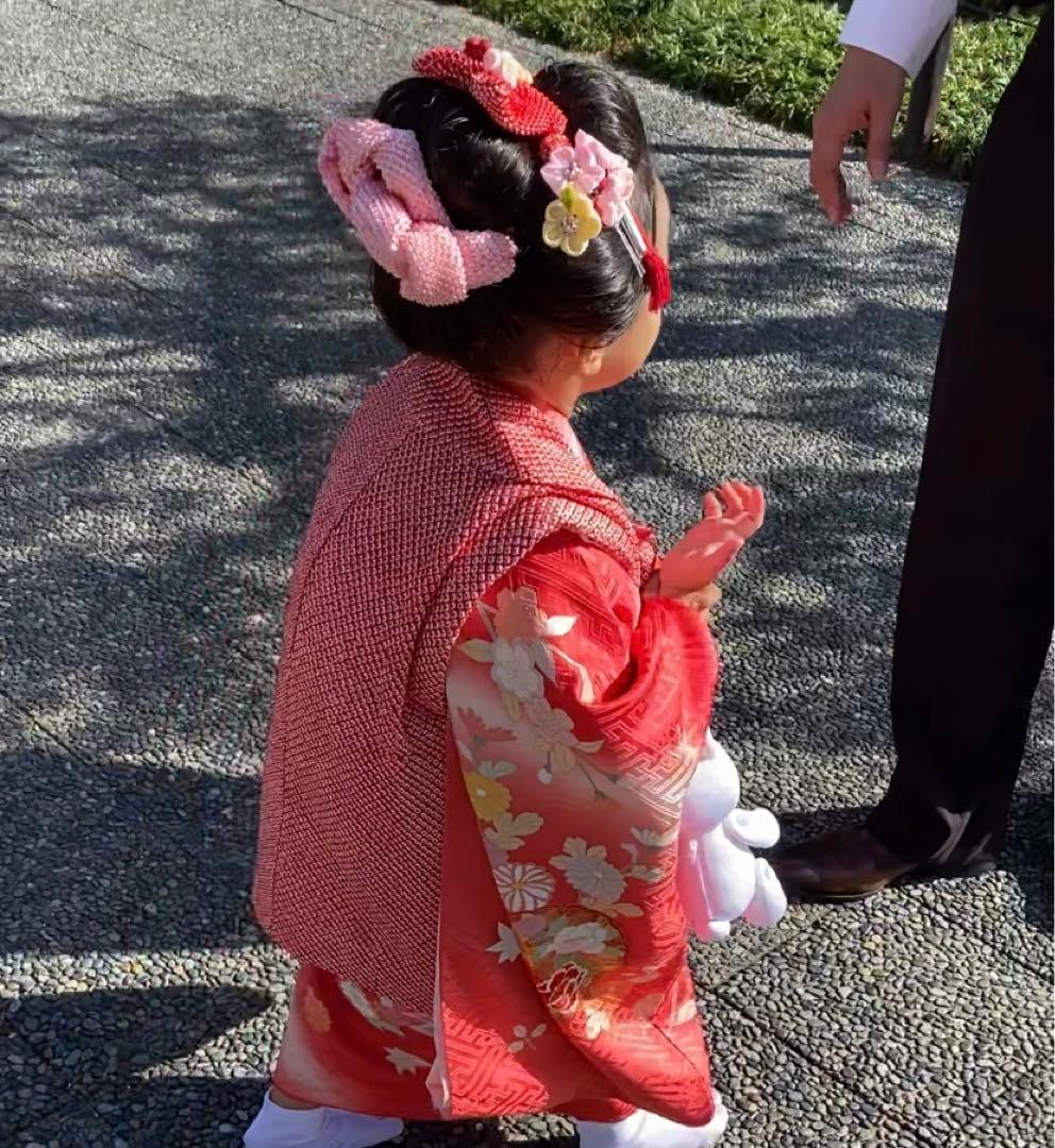 七五三　お祝い着　正絹　被布、長襦袢付き　セット