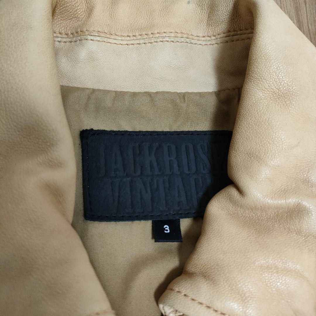 JACKROSE　ベージュ シングルライダース　ヌメ