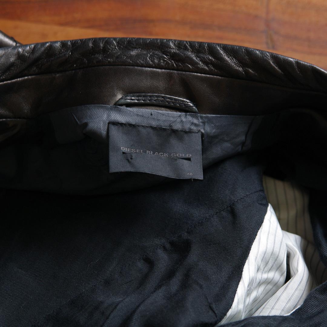 ディーゼル レザージャケット シングル ライダース　羊革　48