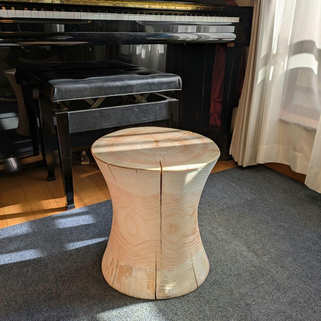 outdoorman　檜⑥　丸太　椅子　スツール　高さ約40㎝