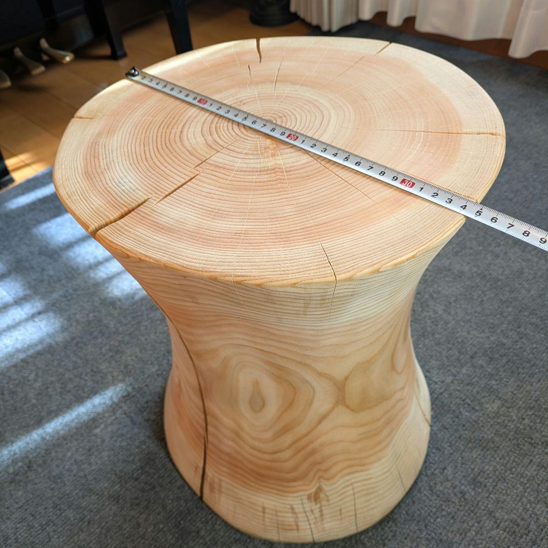 outdoorman　檜⑥　丸太　椅子　スツール　高さ約40㎝