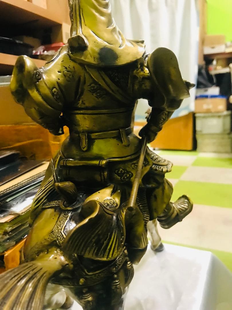 中国 東漢末年 三国志 大型人物「關羽」財神（富の神）銅製品 商売繁盛 交通安全