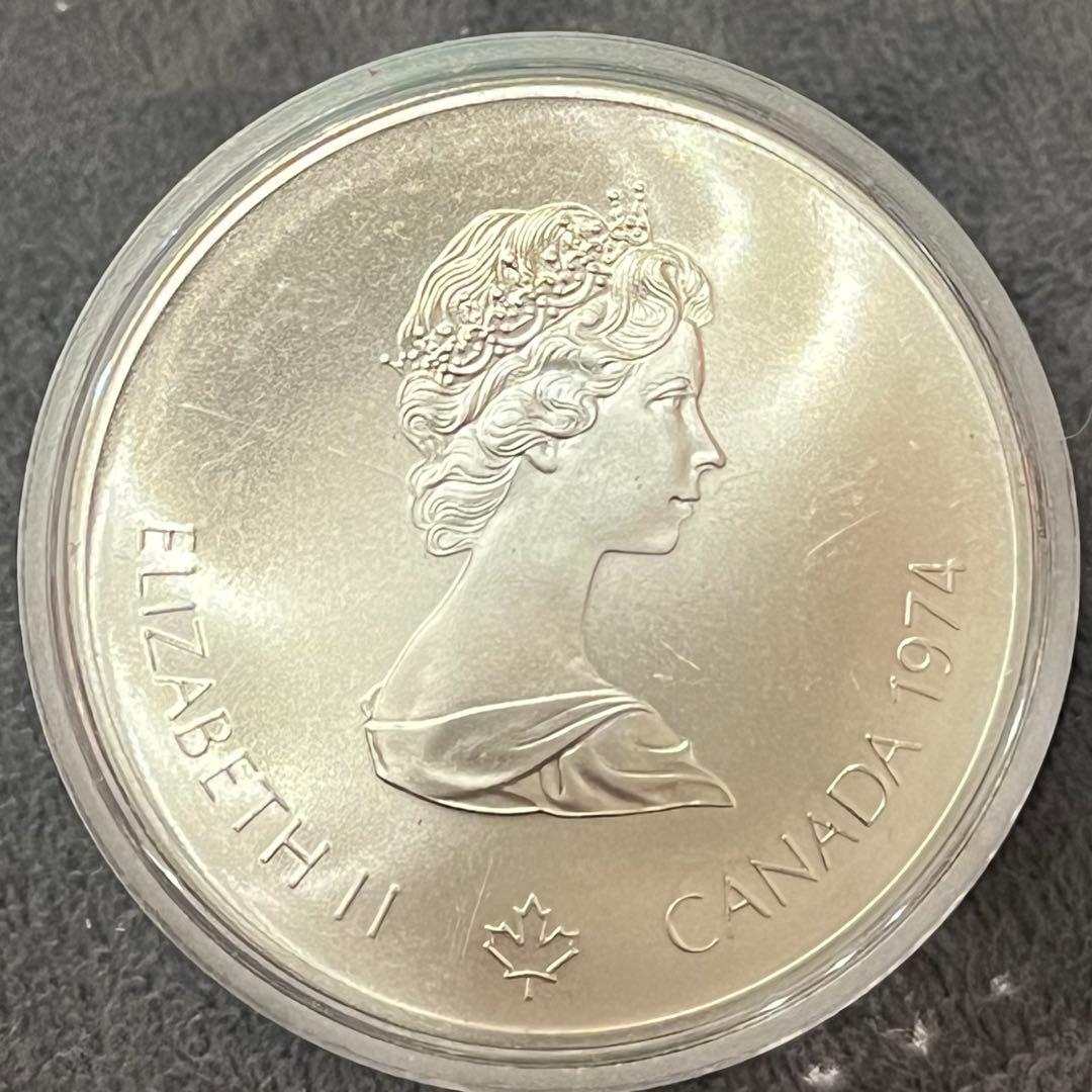 モントリオールオリンピックの5ドル記念銀貨 カナダ　 エリザベス2世 記念硬貨