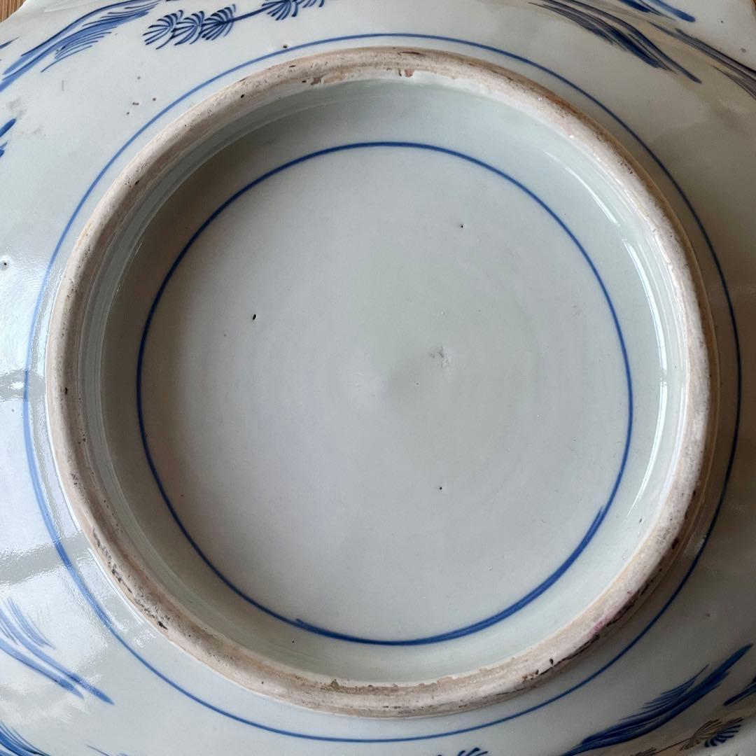 【希少】明治 染付 鯛形皿 恵比寿様 大黒天 検)骨董 古美術 古伊万里 食器