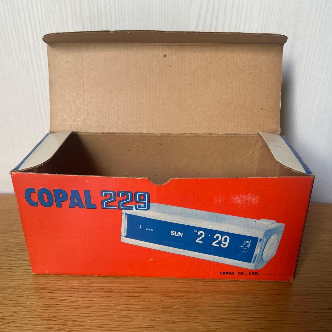 せ*ち様 COPAL 229赤パタパタ時計／フリック時計　箱、説明書付