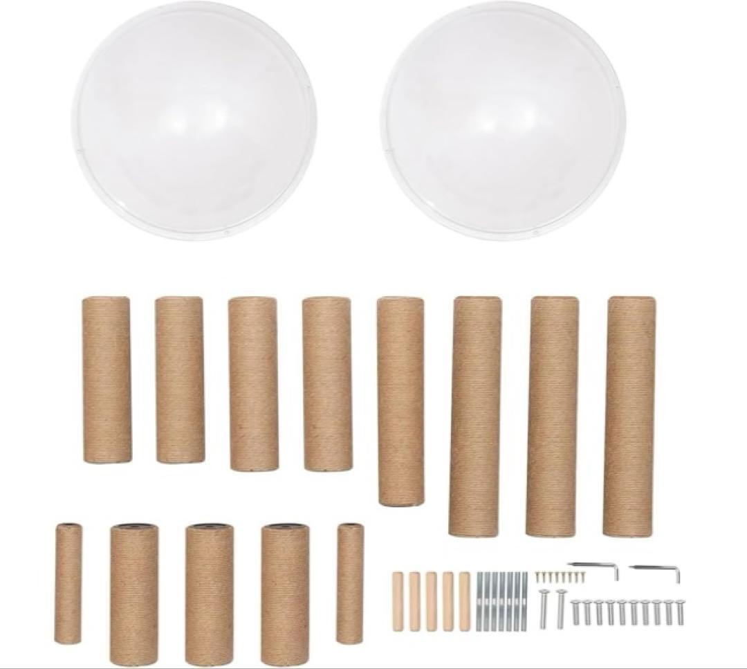 木製 キャットタワー 宇宙船ボウル付 据え置き型 多頭飼い おしゃれ 猫タワー