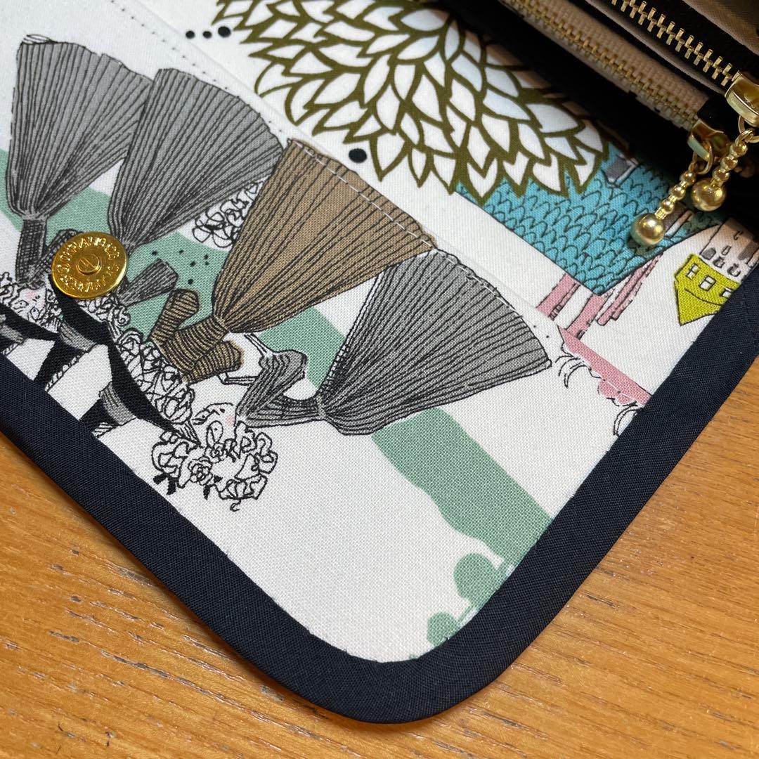 ゆめ　長財布　やりくり財布　ハンドメイド　廃盤レア生地