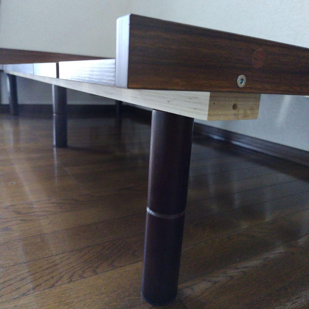 木製シングルベッドフレーム ダークブラウン