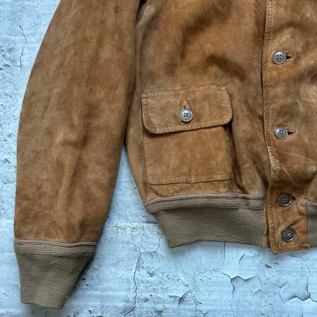Vintage 80s ユーロ　 レザージャケット　スエードジャケット　52