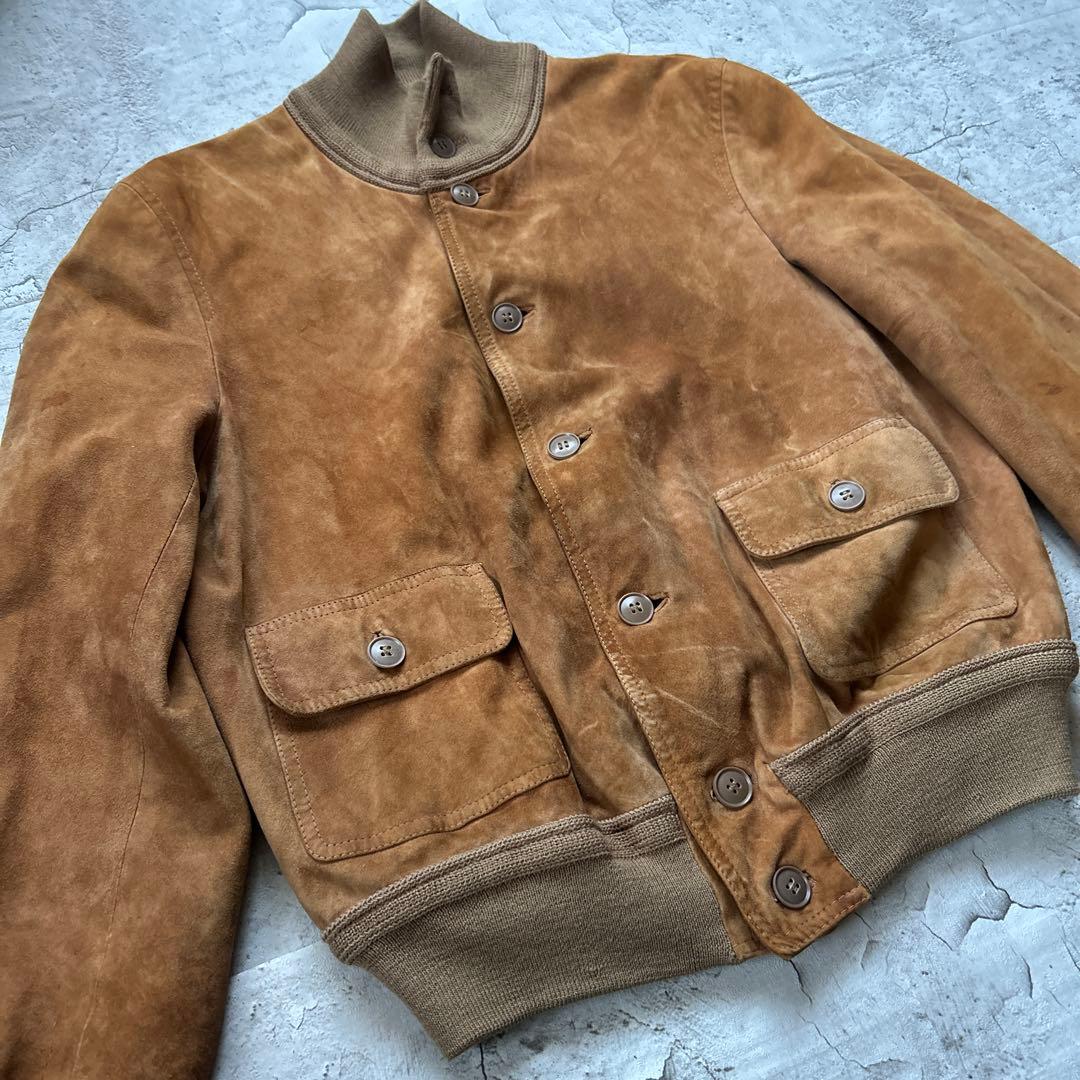 Vintage 80s ユーロ　 レザージャケット　スエードジャケット　52