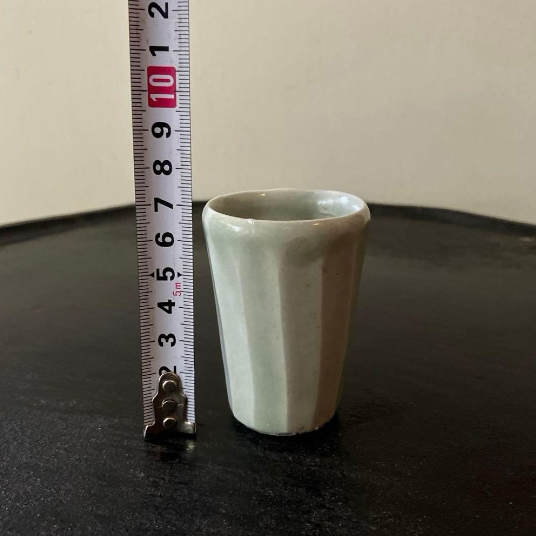 李朝面取筒盃　酒器　白磁　秦秀雄　浅川伯教　韓国アンティーク　朝鮮骨董　徳利