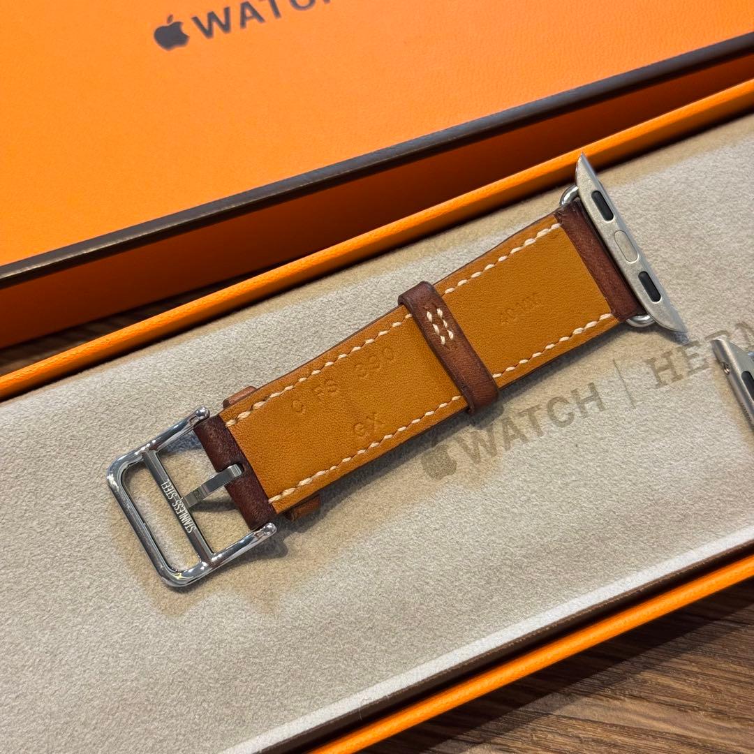2626 Apple Watch エルメス　ブラウン　レザーバンド　HERMES