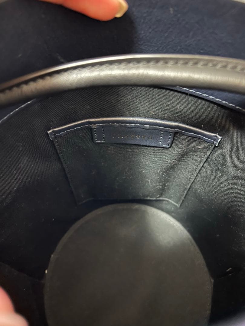 新品未使用★ORSETTO CORDA バケットバッグ　ネイビー×ブラック