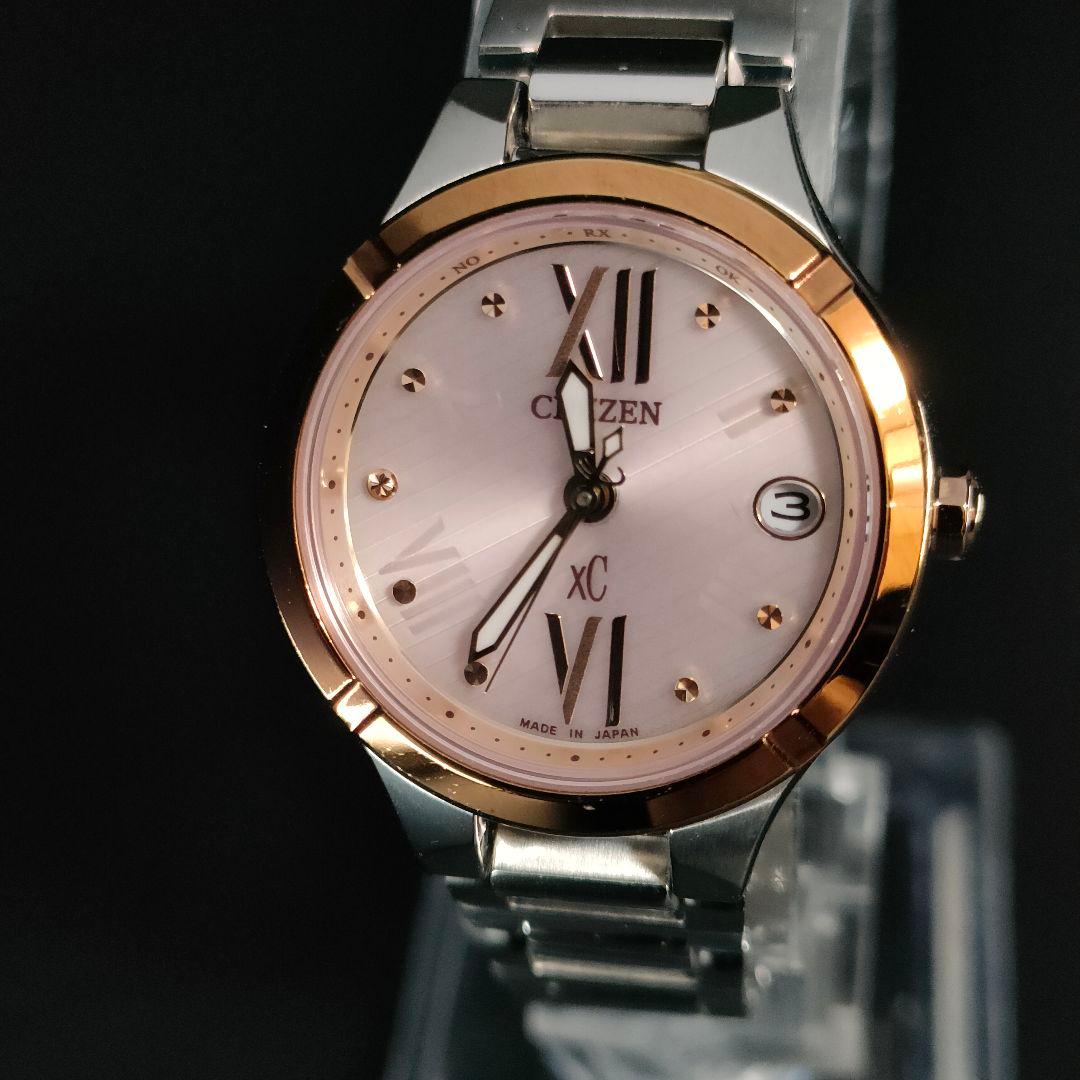 美品　CITIZEN　シチズン　XC　ピンク　ゴールド　シルバー　ソーラー　時計