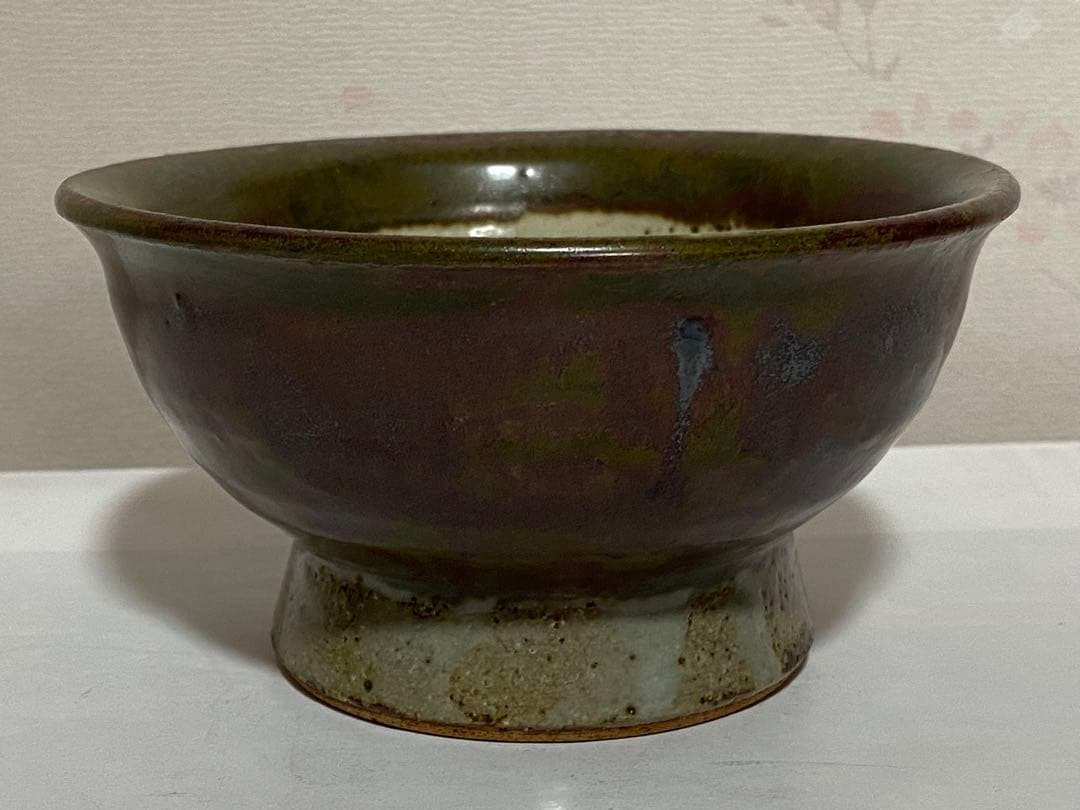 ♦民藝 ぐい呑み 益子焼 濱田庄司 柿釉 酒器 昭和時代初期 古美術 骨董品