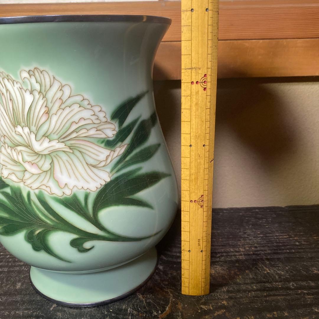 安藤七宝花図花瓶25cm18cm