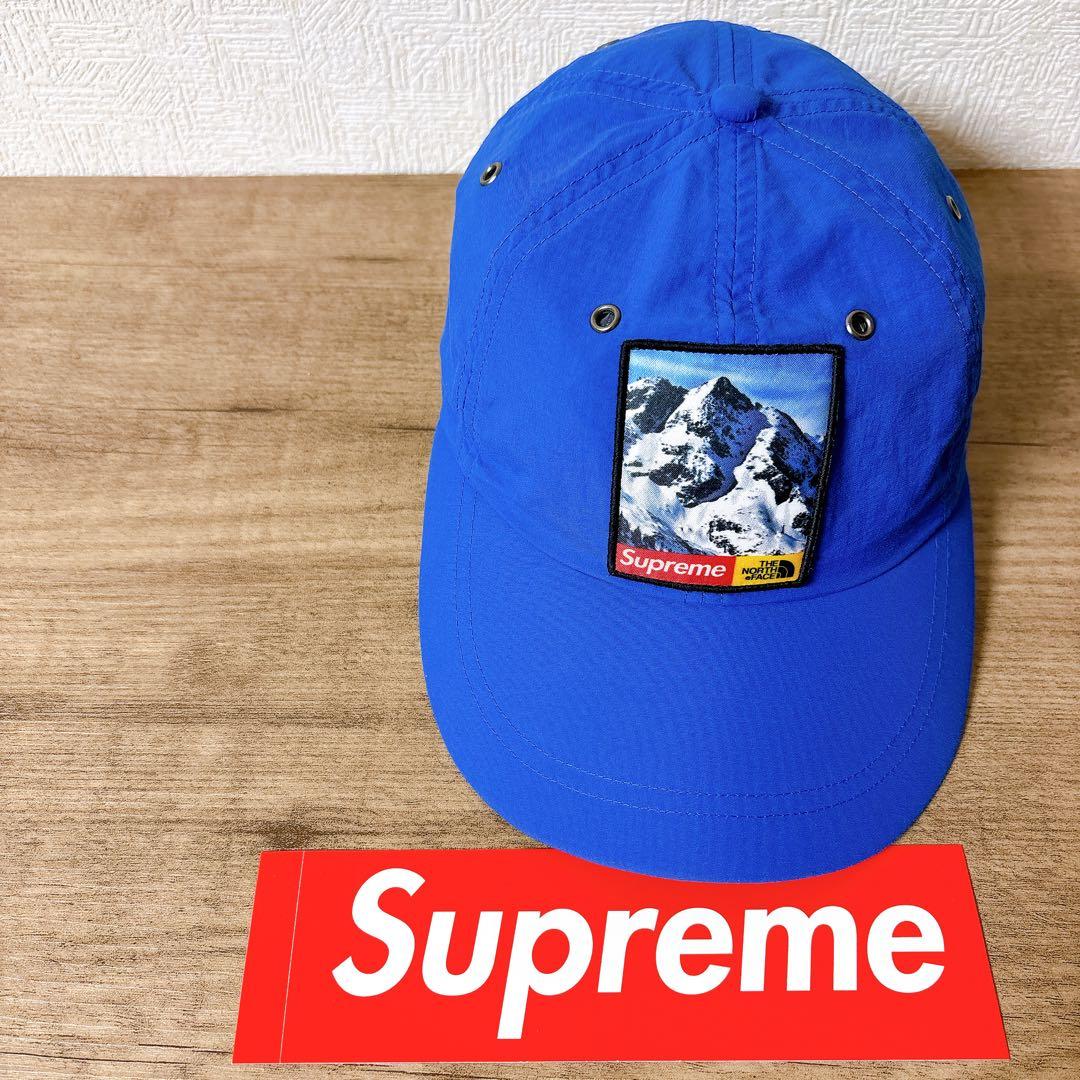 正規品　Supreme THE NORTH FACE コラボ　キャップ　ブルー