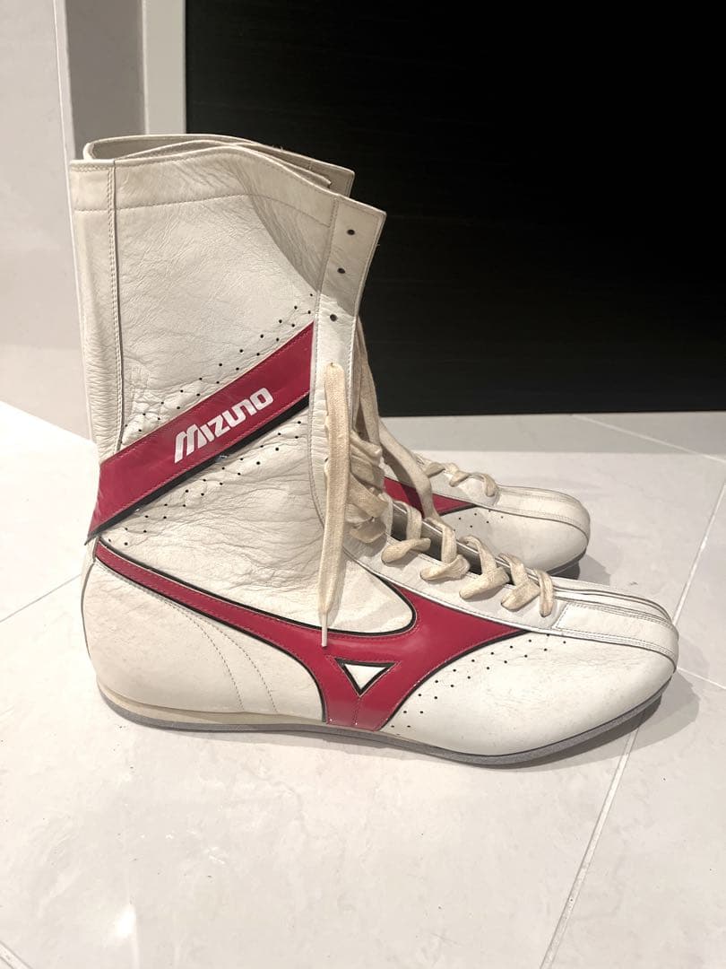 MIZUNO ミズノボクシングシューズ ホワイト　レッド