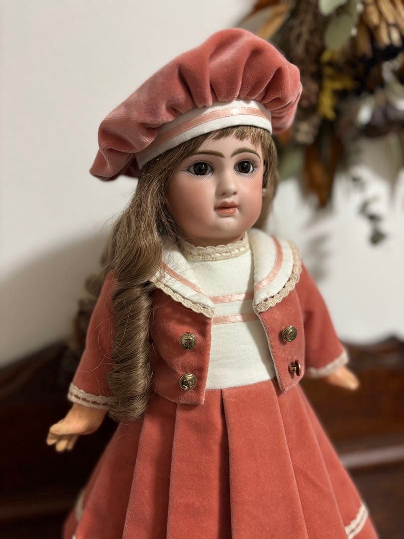 アンティークドール ビスクドール ドレス ジャケット レース セーラーカラー