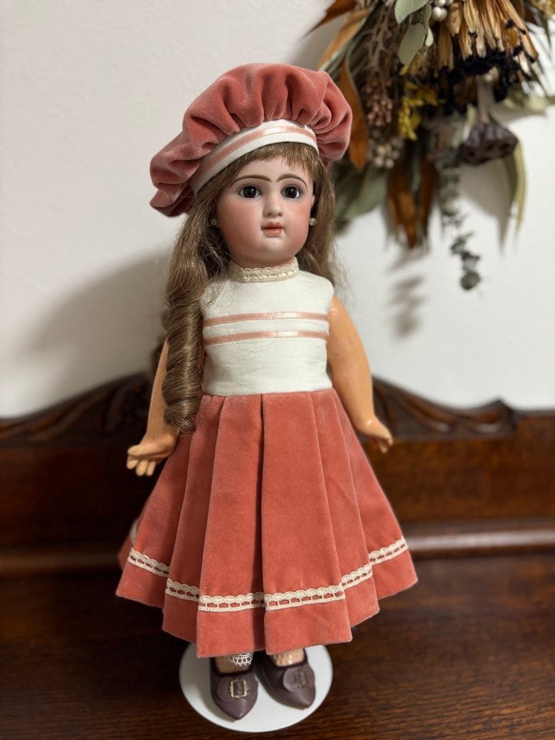 アンティークドール ビスクドール ドレス ジャケット レース セーラーカラー