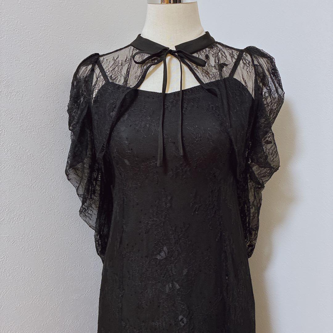 kanaカナブラック　3wayレースボレロセットフレアパーティードレス2点セット