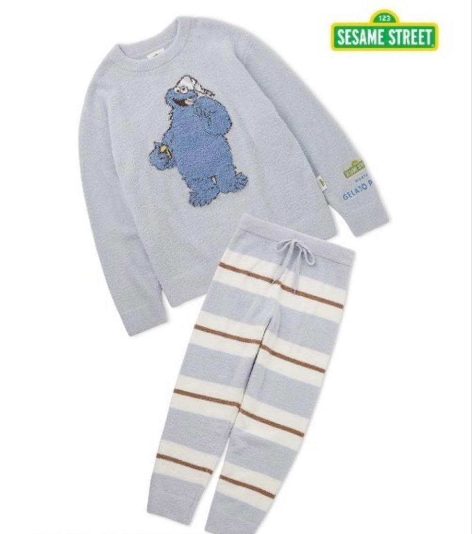 ジェラートピケ　セサミストリート クッキーモンスター ルームウェア