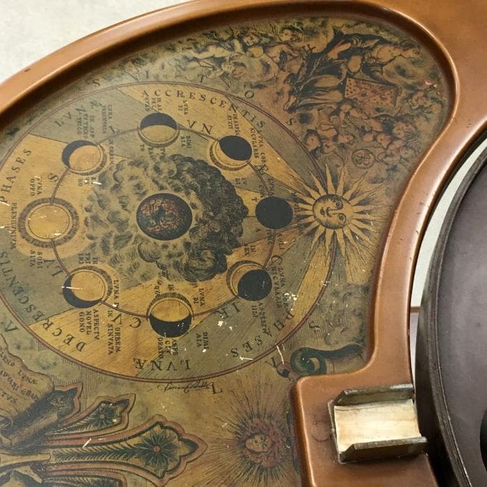 J リユース アンティーク 地球儀型 ワゴン ワイン バー キャビネット 希少