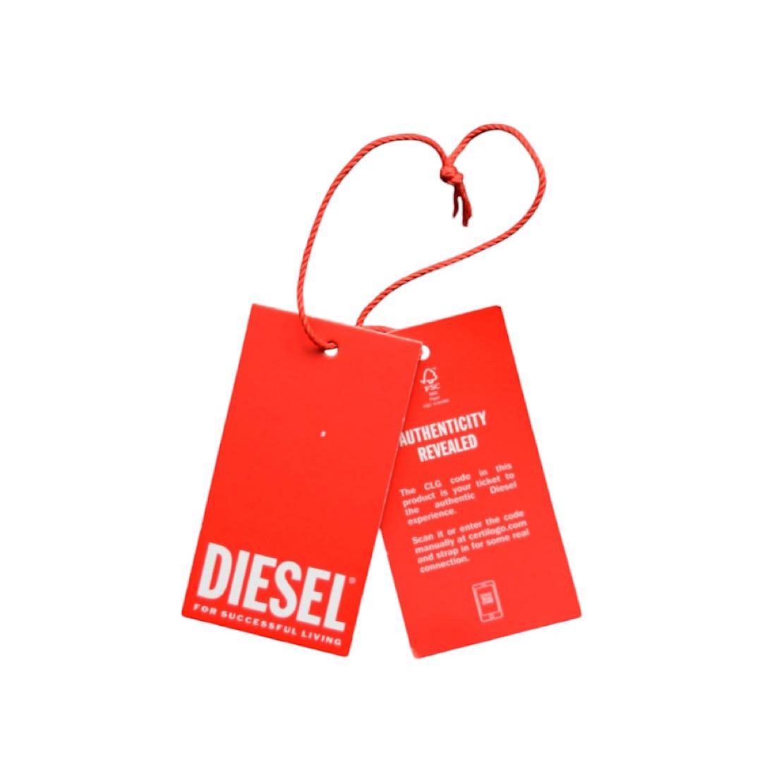 DIESEL オーバルディー ロゴプレート レザー グローブ