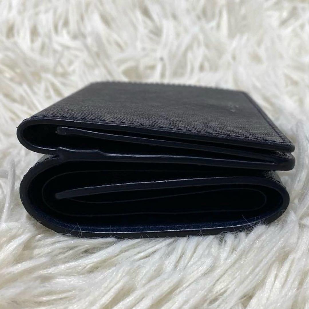 【未使用級✨】ペッレモルビダ 三つ折り財布 サフィアーノレザー ネイビー