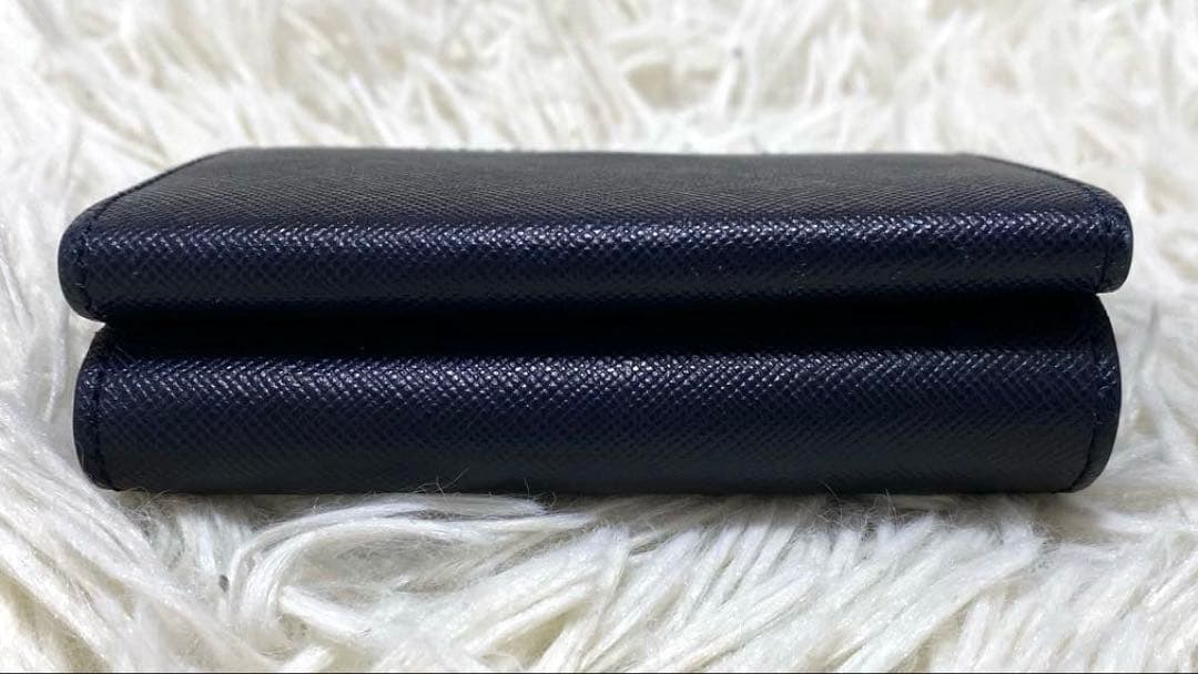 【未使用級✨】ペッレモルビダ 三つ折り財布 サフィアーノレザー ネイビー