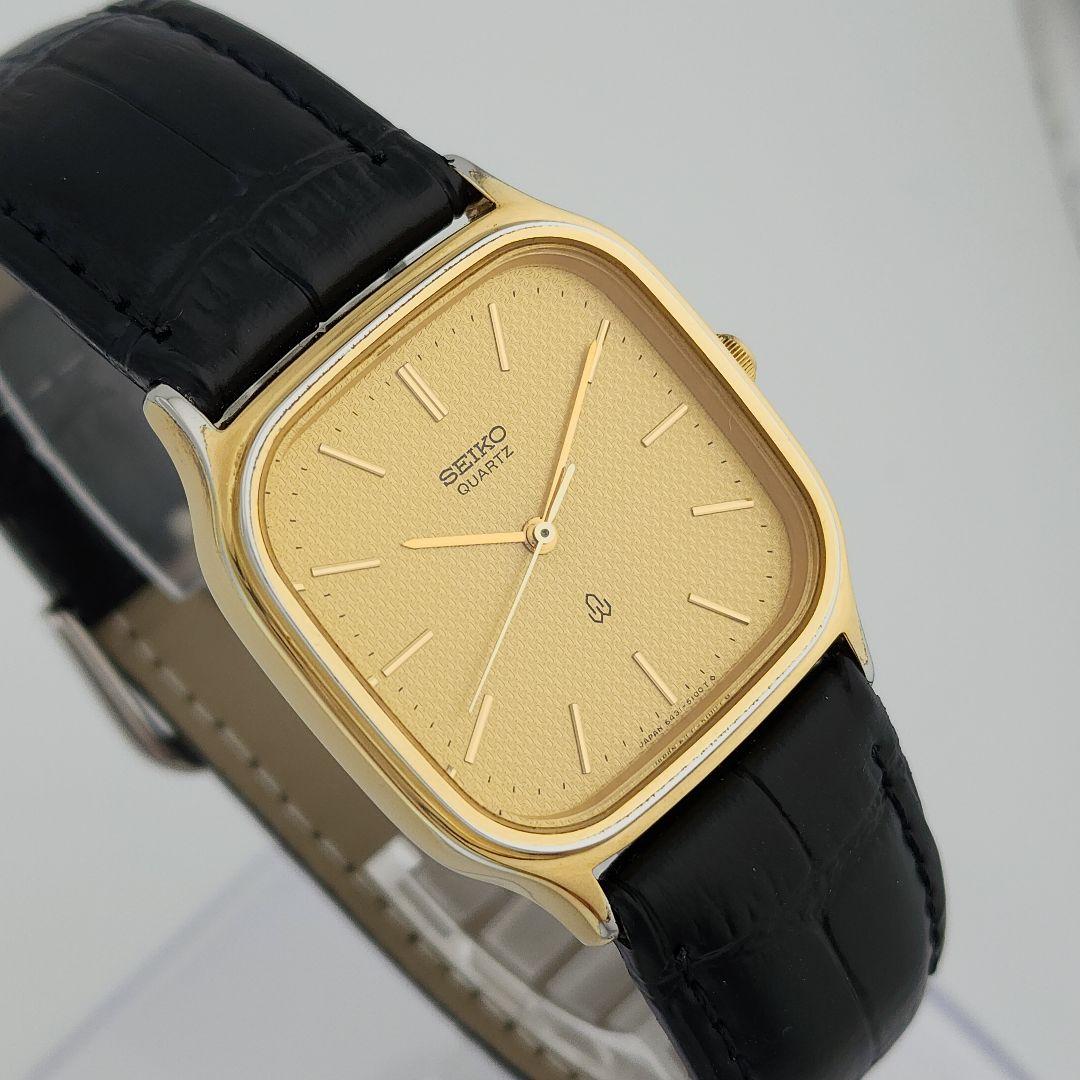 希少 稼動品 SEIKO quartz スクエア型 80年代ヴィンテージ