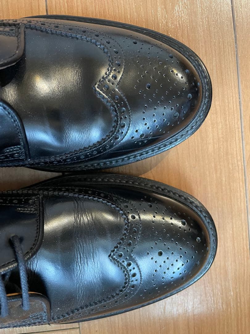 2度のみ着用 リーガル ウイングチップ 黒 ブラック 25.5cm