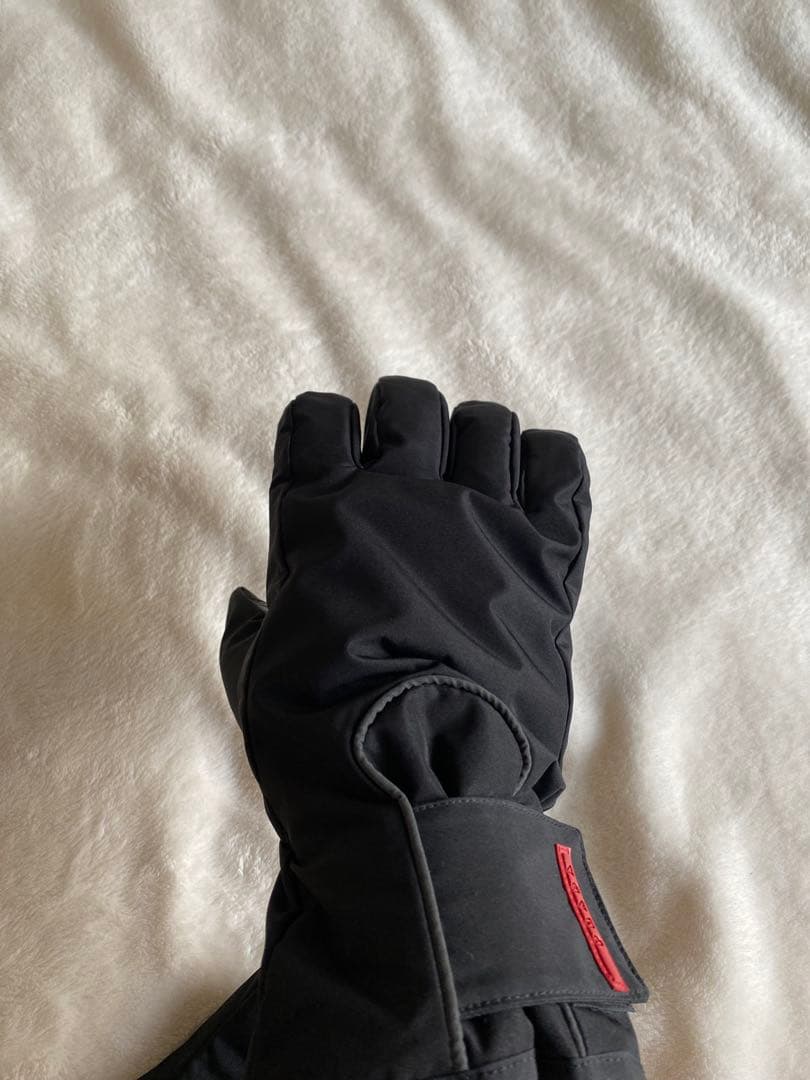 1999FW prada sport globe レザー切り替え中綿手袋