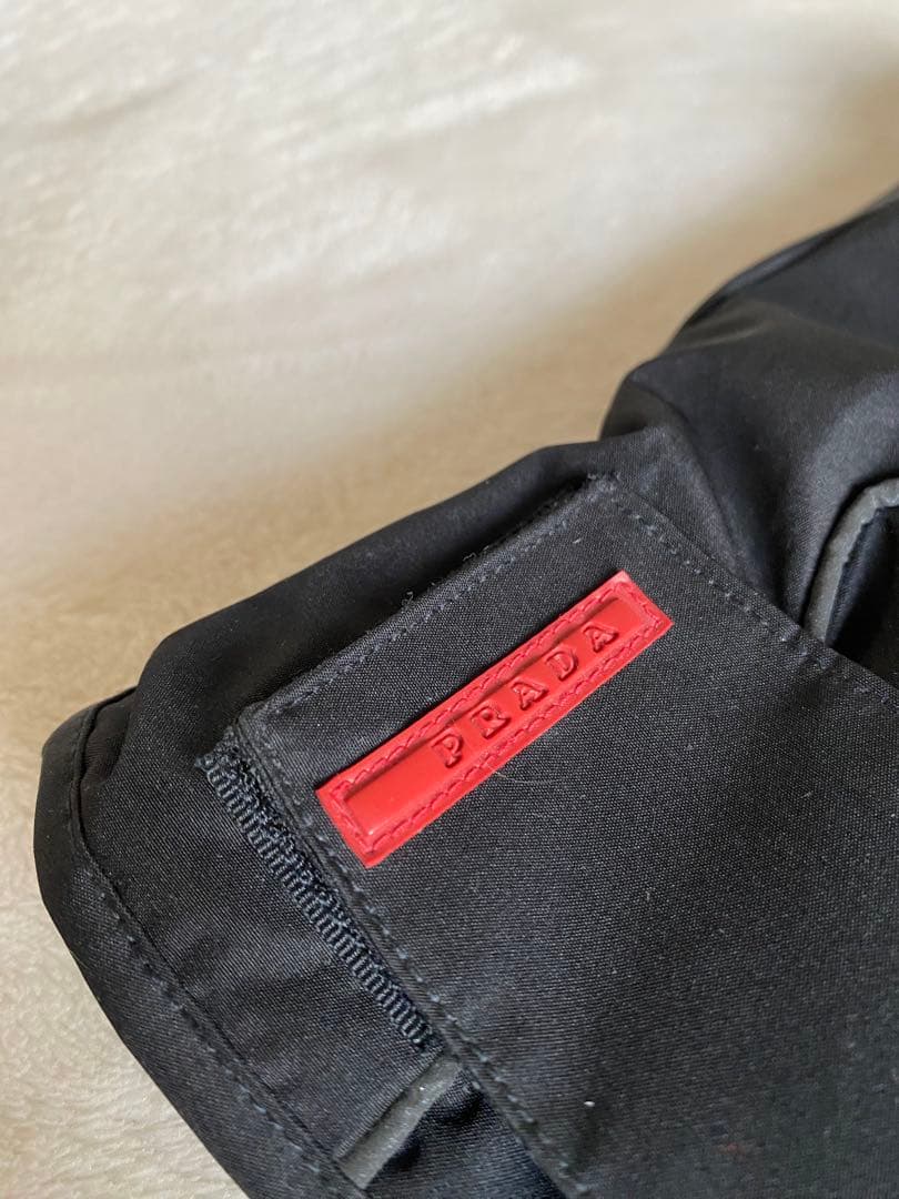 1999FW prada sport globe レザー切り替え中綿手袋