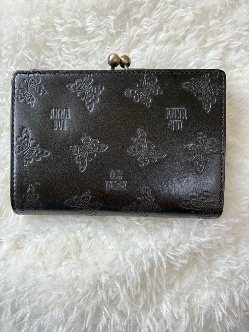 st◡̈⃝︎【新品】【希少品】ANNA SUI がま口　折り財布 ブラック