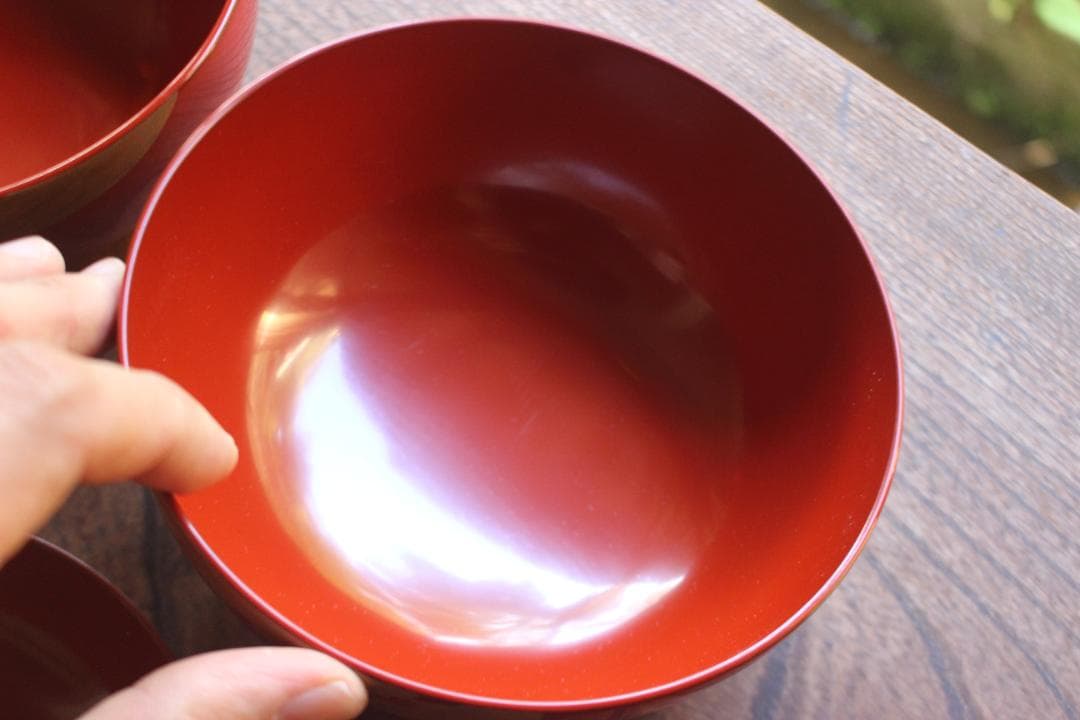 時代逸品！上質朱漆に極上鳳凰沈金蒔絵の映える大椀2点（検輪島塗雑煮椀煮物椀