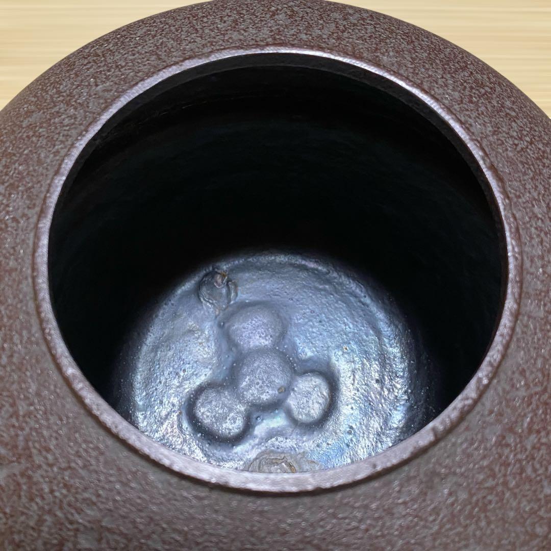 ◆唐銅 鬼面風炉 一ノ瀬宗也 釜師 佐藤清光 美品 共箱 茶道具