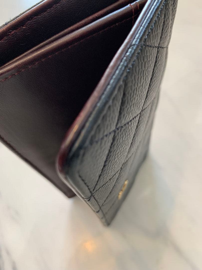 【Paper】 CHANEL キャビアスキン2つ折り長財布／美品