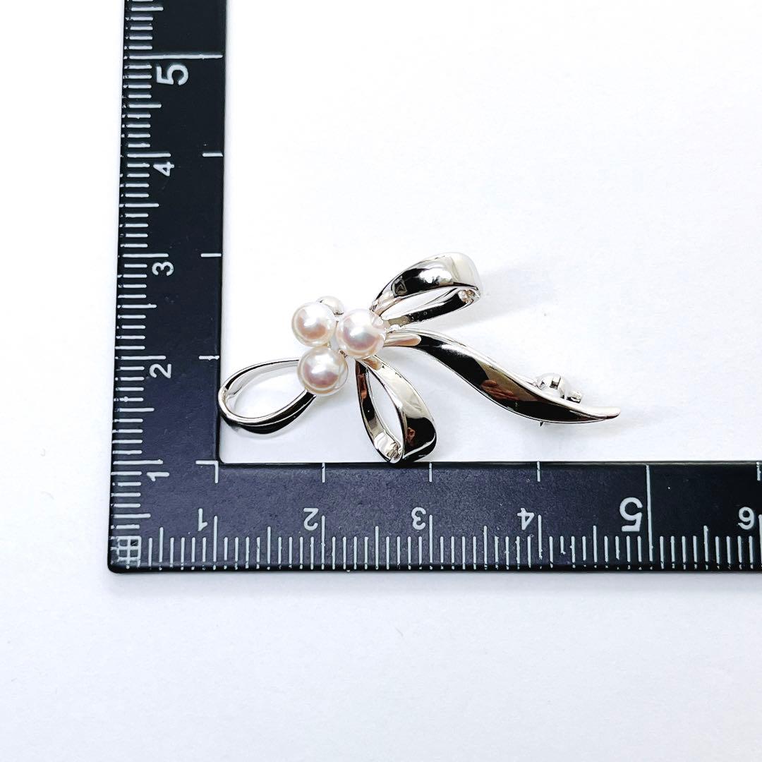 【未使用品】✨MIKIMOTO ミキモト パール　ブローチ　コサージュ　リボン