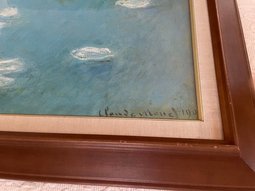 Claude Monet 睡蓮:61×68.5cm ／睡蓮クリーニングクロス付