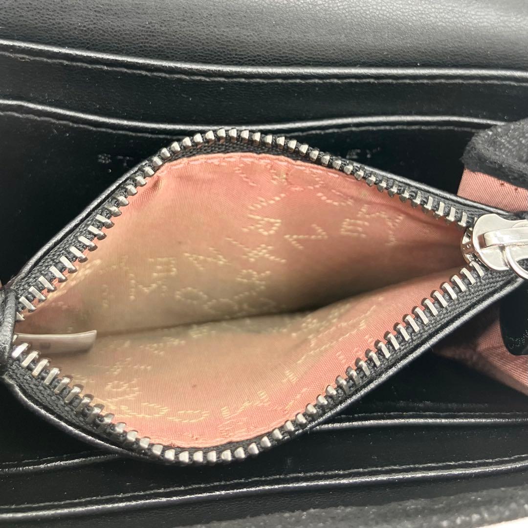 ステラマッカートニー　ファラベラ ロゴチャーム　二つ折り財布　ブラック