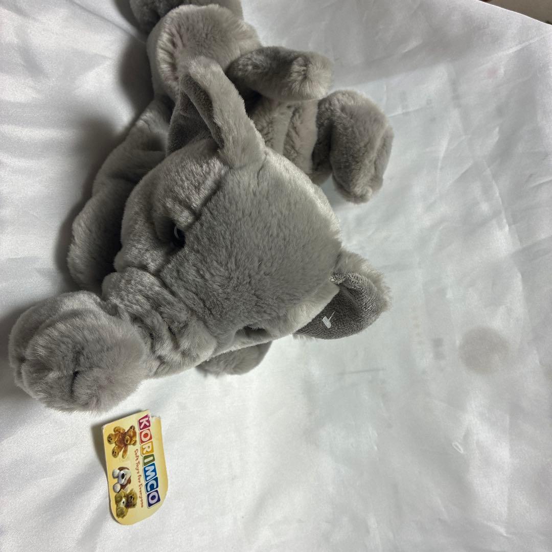 稀少　KORIMCO グレーの象のぬいぐるみ パペット　指人形　新品　ぞうさん