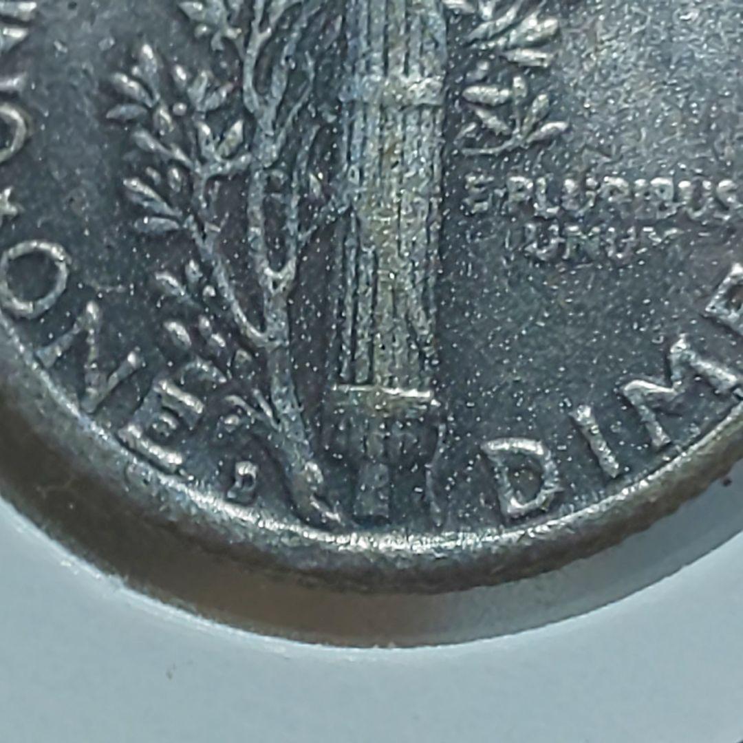 「1916年-D」 マーキュリー銀貨【激レア】【美品】